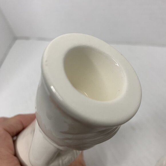 Rare-MCM Vintage white ceramic Japanese Choir girl taper candle holder(set of 2) - Picture 11 of 13